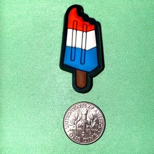 (10 for $15) Ice Popsicle Flag Theme Independence Day Patriotic Crocs Charms